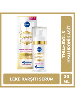 NIVEA Luminous630 Thiamidol Etkili Leke Karşıtı Cilt Serumu 30ml, Hyaluronik Asit, Cilt Tonu Eşitleyici