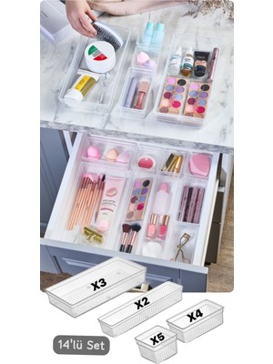 Bade 14 Parça Çekmece Içi Kaşıklık Düzenleyici Organizer - Çatal Bıçak Kutusu