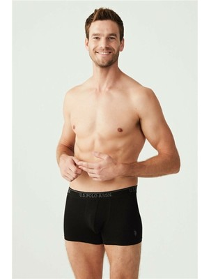 Us Polo Assn Erkek Siyah 3'lü BOXER-80097
