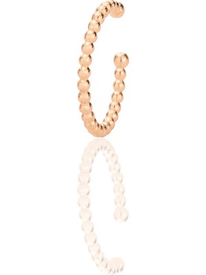 Söğütlü Silver Gümüş Rose Topçuklu Conch Kıkırdak Küpe SGTL12717ROSE