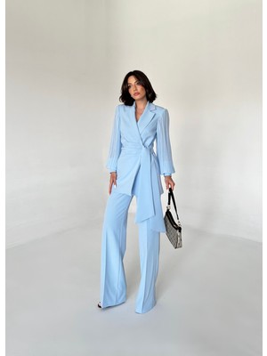 Şifon Kollu Ikili Takım Elbise