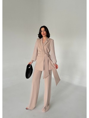 Şifon Kollu Ikili Takım Elbise