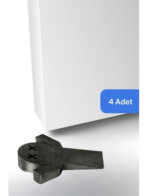 Evene Kapı Stoperi Gümüş Eskitme Renk Dekoratif Kapı Tutucu Durdurucu 4 Adet Model 3