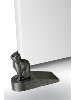 Evene Kapı Stoperi Gümüş Eskitme Renk Dekoratif Kapı Tutucu Durdurucu Model 2