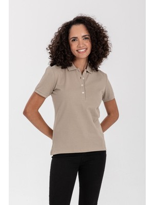 Closus Bej Polo Yaka Regular Fit T-Shirt