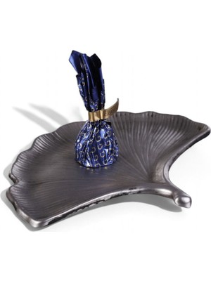 Evene Şekerlik Sunumluk Drajelik Dekoratif Tabak Gümüş Eskitme Renk Model 19