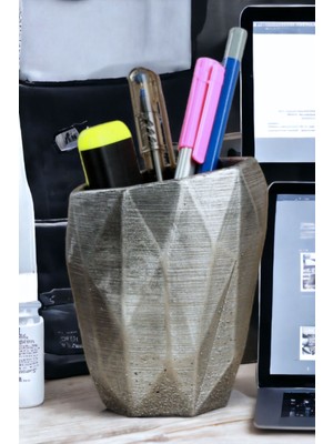 Starlightning   Masa Kalemliği Organizer Gümüş Eskitme  Renk Model 2