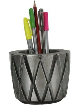 Evene   Masa Kalemliği Organizer Gümüş Eskitme Renk Model 18