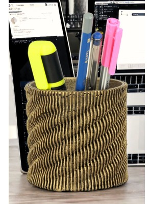 Starlightning   Masa Kalemliği Organizer Altın Eskitme Renk Model 5