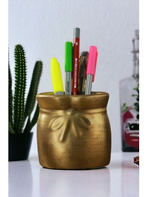 Starlightning   Masa Kalemliği Organizer Altın Eskitme Renk Model 8