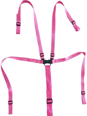 Ygz Baby Pedsiz Pembe 5 Noktalı Bebek Mama Koltuğu-Sandalye-Bebek Arabası Güvenlik Emniyet Kemeri