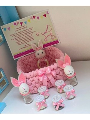 Tanin Puset Kırk Uçurma Sepeti Yenidoğan Hediye Sepeti