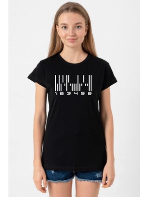 Dark Matter The Android Barcode Siyah Kadın Tshirt