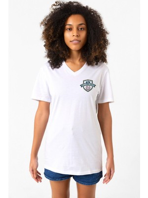 Revel Legacy Tumbleweeds Beyaz Kadın V Yaka Tshirt