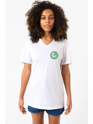 One Piece Anime Santoryu Style Fast Blue Beyaz Kadın V Yaka Tshirt