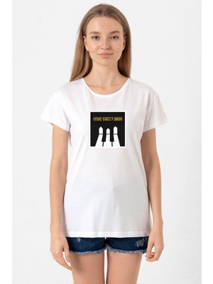 G-Dragon Home Sweet Home Beyaz Kadın Bisikletyaka Tshirt