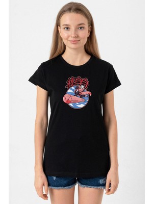 Dragon Ball Z Anime Tao Pai Pai Express Siyah Kadın Tshirt