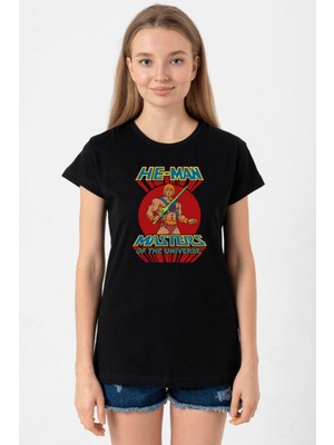 He Man Masters Of The Universe Siyah Kadın Tshirt
