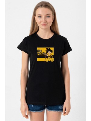Dragon Ball Z Anime Kill Piccolo Siyah Kadın Tshirt