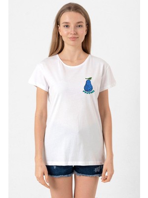 One Piece Anime Gura Gura Devil Fruit Beyaz Kadın Bisikletyaka Tshirt