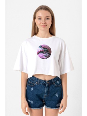Linkin Park From Zero Beyaz Kadın Crop Tshirt