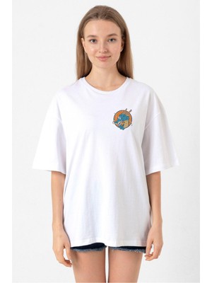 Dragon Ball Z Anime Shenron Beyaz Kadın Oversize Tshirt