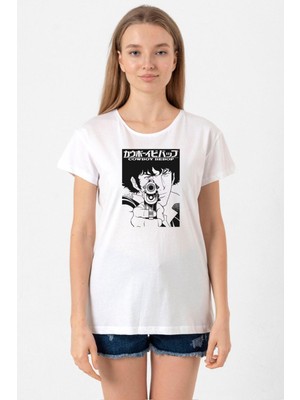 Cowboy Bebop Spike See You Space Cowboy Beyaz Kadın Bisikletyaka Tshirt