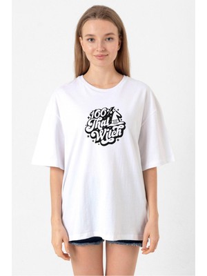100 Per Cent That Witch Beyaz Kadın Oversize Tshirt