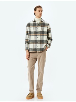 Koton Pamuklu Cep Detaylı Fitilli Kadife Pantolon