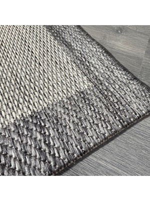 Halı Vagonu JS9313 Jüt Sisal Gri Makine Halısı