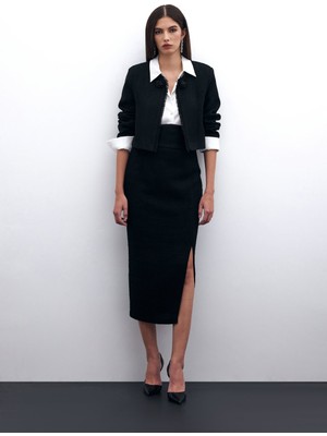 Tüvit Kalem Etek - Siyah