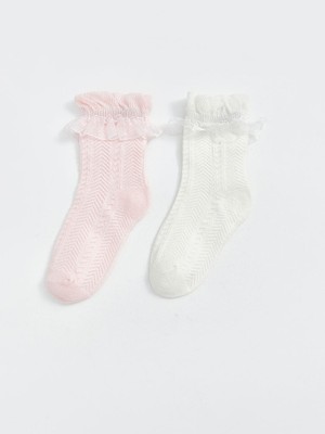 LC Waikiki Baby Kız Bebek Soket Çorap 2'li