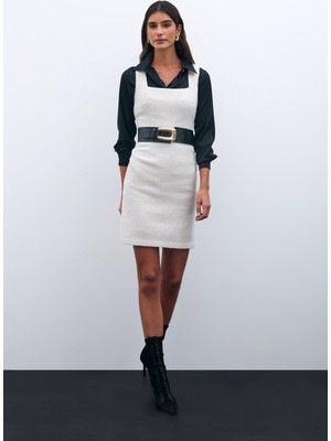 Mini Tüvit Elbise - Taş