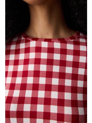 Penti Red Gingham Termal Kırmızı Pijama Takımı