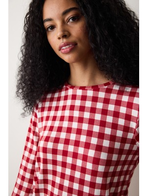 Penti Red Gingham Termal Kırmızı Pijama Takımı