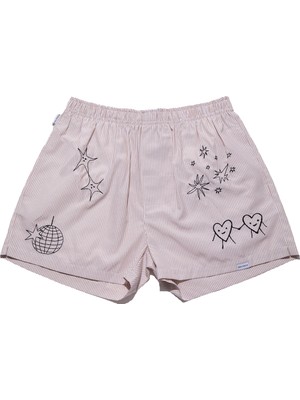 Chill Space Collection - Nakışlı Erkek Ev Şort - Sandy