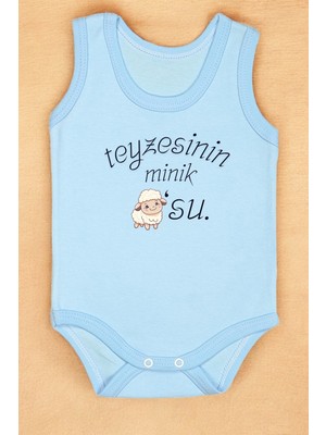 %100 Pamuk Teyzesinin Minik Kuzusu Baskılı Zıbın & Body