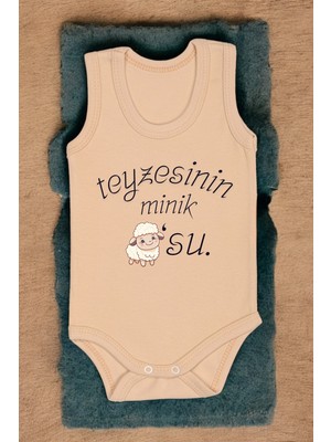 %100 Pamuk Teyzesinin Minik Kuzusu Baskılı Zıbın & Body