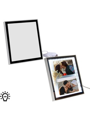 Nobbystar LED Işıklı Kuru Çiçekli Çift Fotoğraflı Sihirli Ayna
