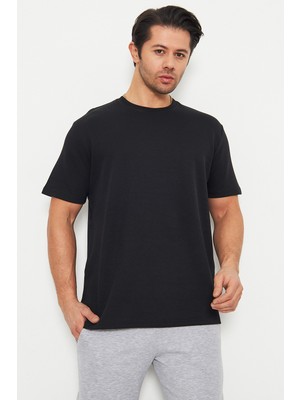Gothamvibes Erkek Kısa Kollu Basic Siyah T-Shirt