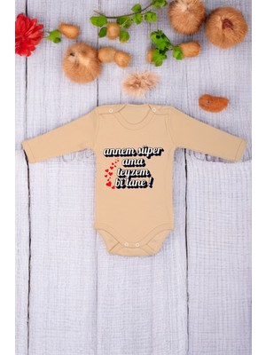 %100 Pamuk Teyzem Bi Tane Baskılı Zıbın & Body