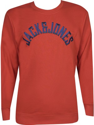 Jack & Jones Erkek Sweatshırt 12148729-FIERY-RED