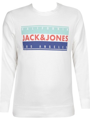 Jack & Jones Erkek Sweatshırt 12153416-CLOUD-DANCER