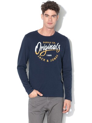 Jack & Jones Erkek Sweatshırt 12161385-NAVY