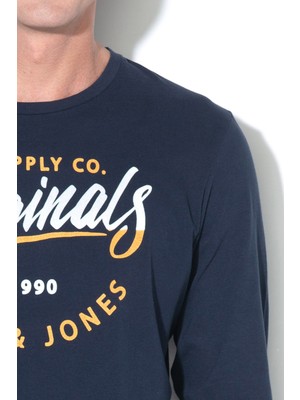 Jack & Jones Erkek Sweatshırt 12161385-NAVY