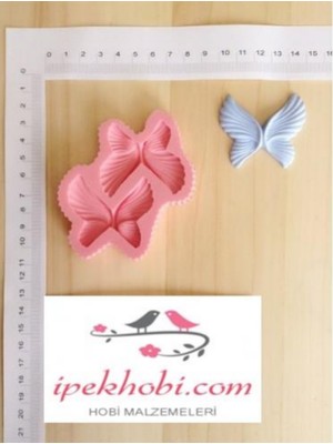 Ipek Hobi Ikili Kelebek Silikon Kalıp