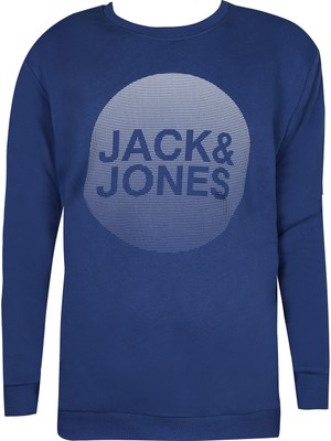 Jack & Jones Erkek Sweatshırt 12188040-BLUE