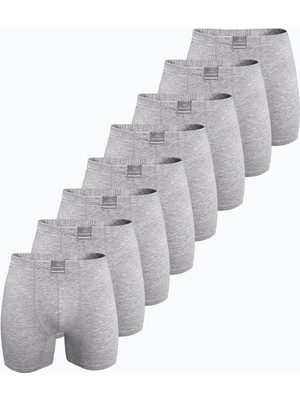 Malabadi Erkek Gri 8 Li Premium Collection Modal Uzun Boxer 8M250