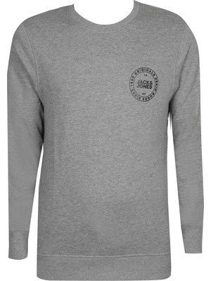 Jack & Jones Erkek Sweatshırt 12155835-LIGHT-GREY