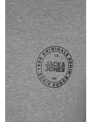 Jack & Jones Erkek Sweatshırt 12155835-LIGHT-GREY